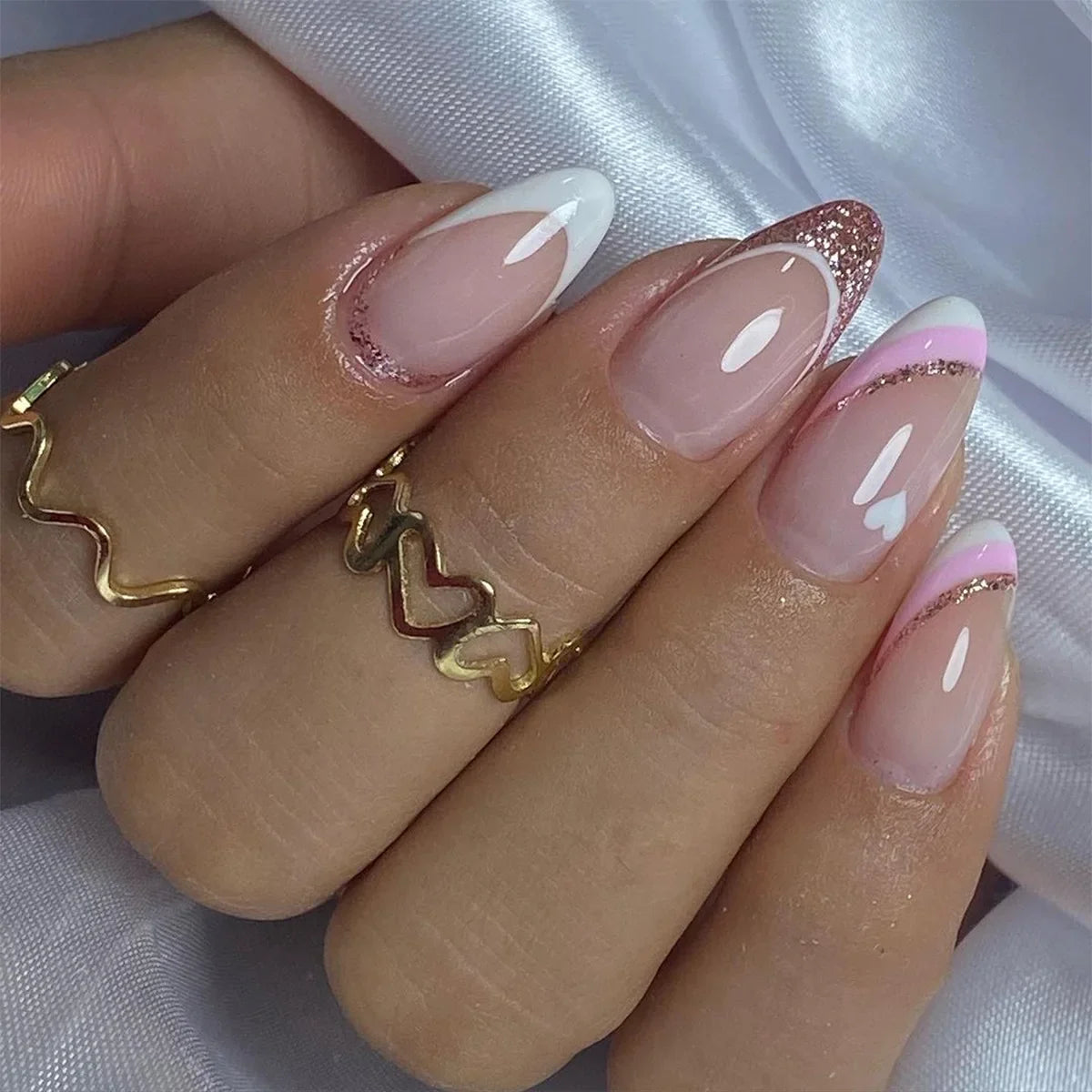Cherry French Almond Press-On Nails