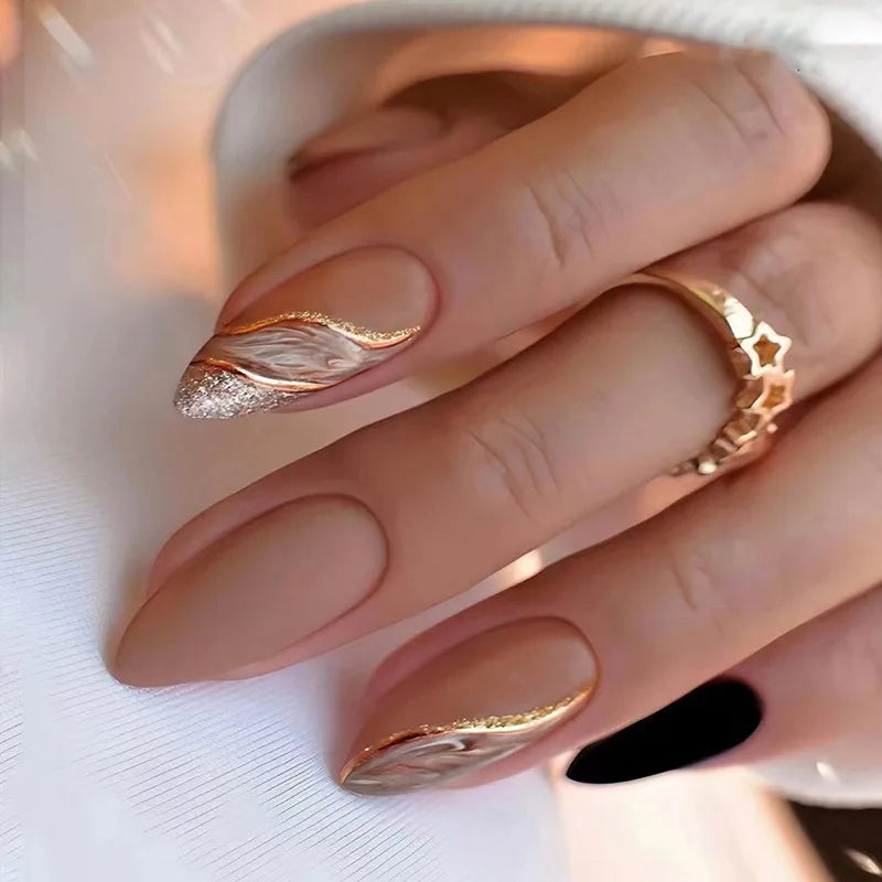 Cherry French Almond Press-On Nails