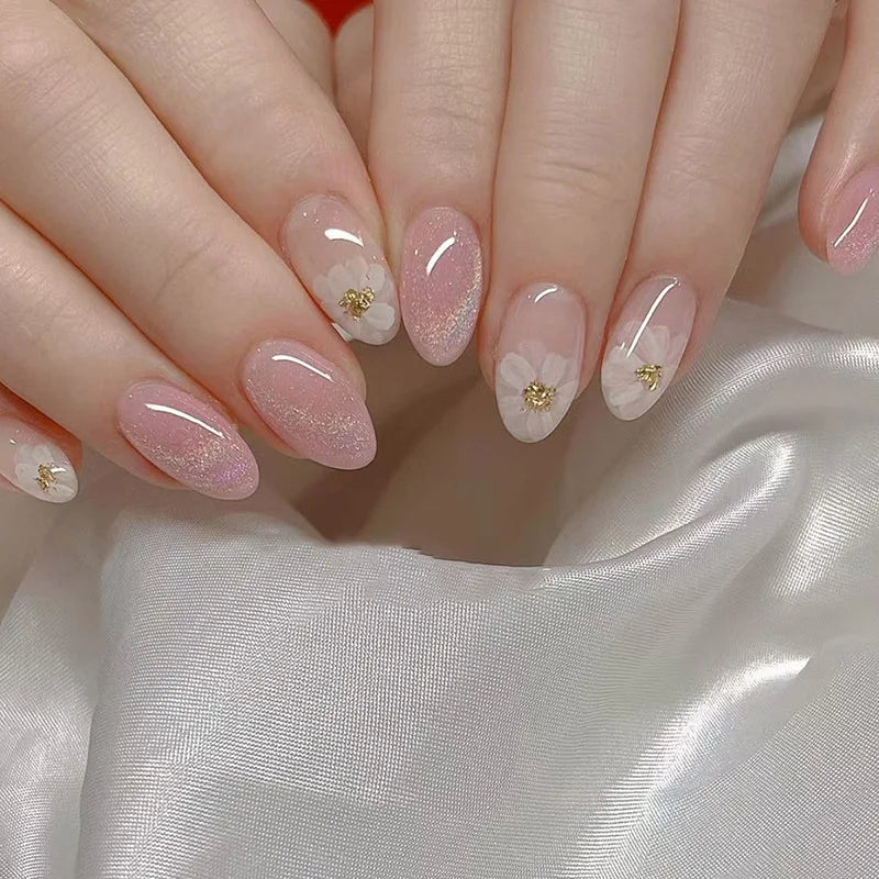Cherry French Almond Press-On Nails