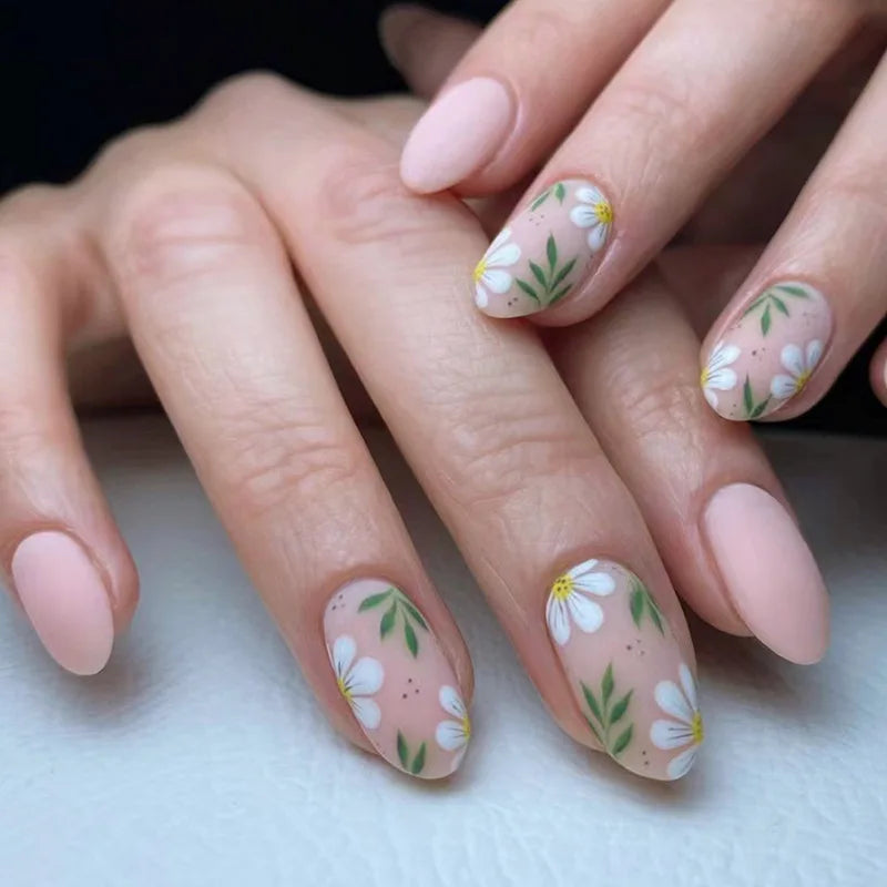 Cherry French Almond Press-On Nails