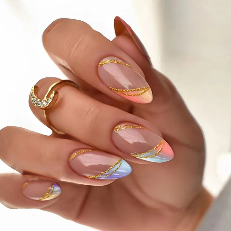 Cherry French Almond Press-On Nails