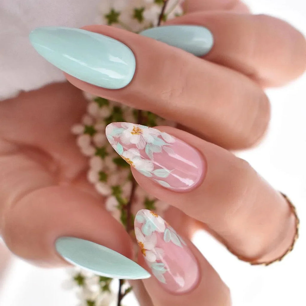 Cherry French Almond Press-On Nails