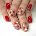 Floral Almond Press-On Nails Set