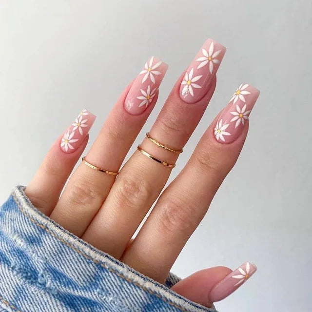 Blue Flame Love Press-On Nails