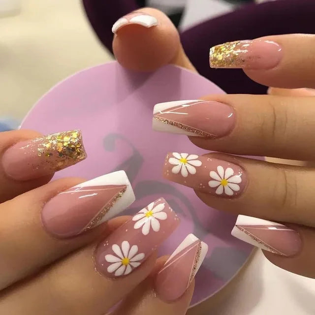 Blue Flame Love Press-On Nails